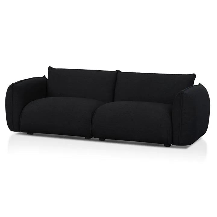 Ferrell 3 Seater Sofa - Black Boucle by Interior Secrets - AfterPay Available