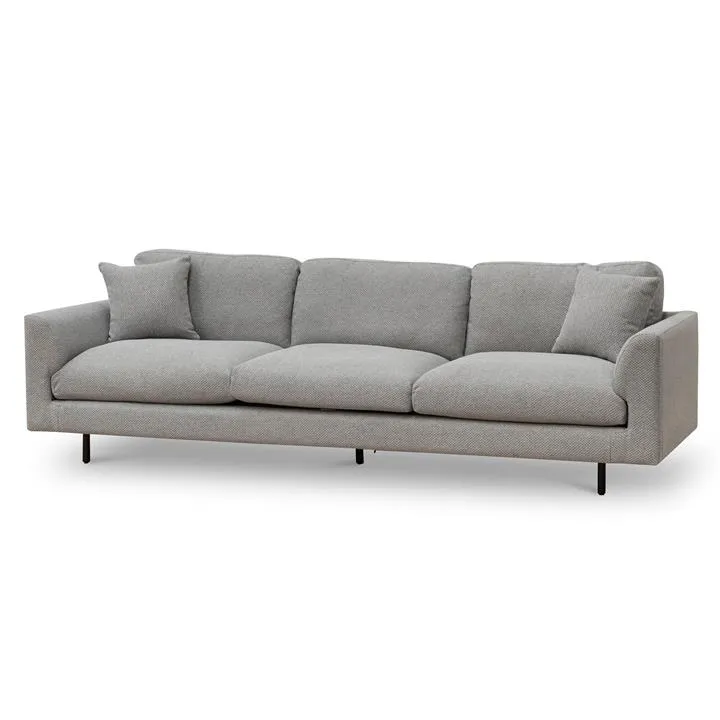 Osvaldo 4 Seater Fabric Sofa - Grey by Interior Secrets - AfterPay Available