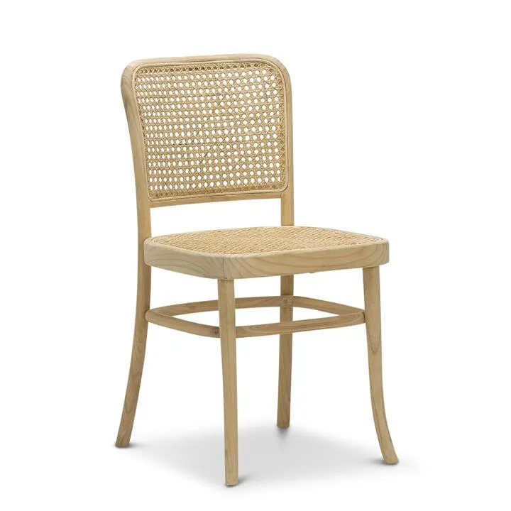 Set of 2 - Zara Teak Wood Cane Dining Chair - Natural by Interior Secrets - AfterPay Available