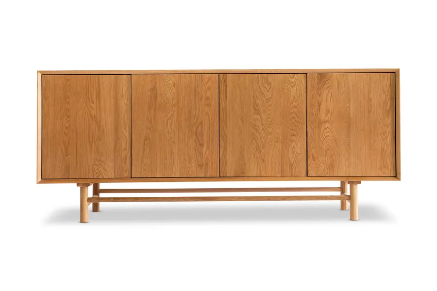 Ollie 180cm Sideboard, Oak Wood, by Lounge Lovers