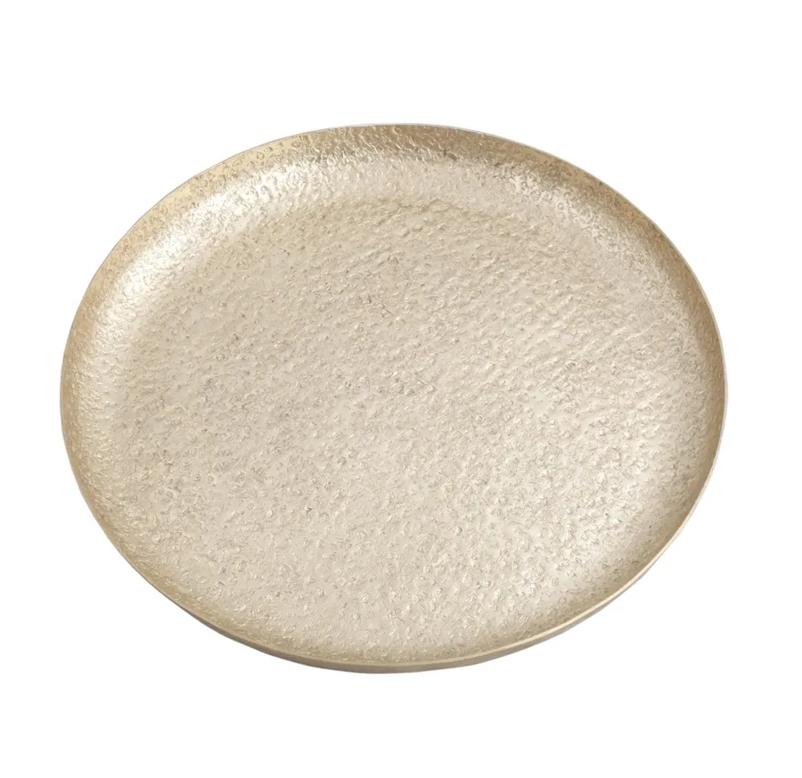Taj Round Tray Gold Round - 39.5cm
