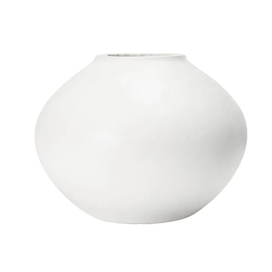 Corfu Vase White Concrete - 30cm Dia