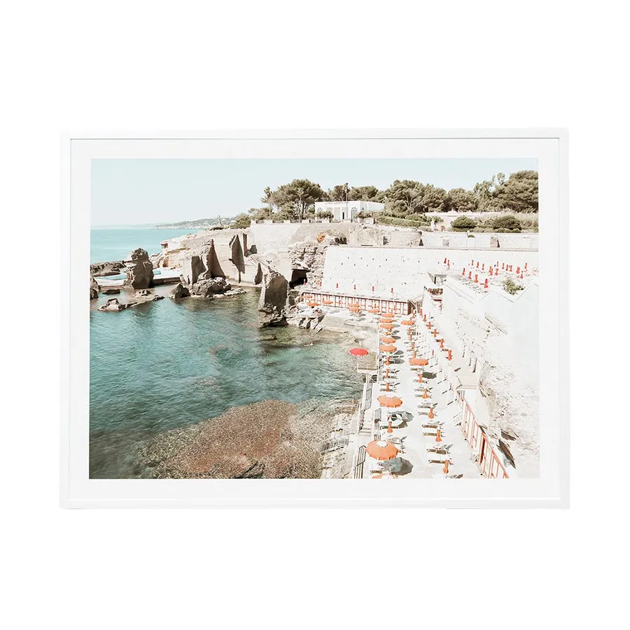 Italian Retreat White Framed Print - 114cm x 85cm