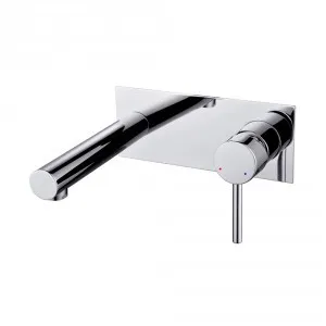 Projix Mk2 Wall Pin Lever Basin/Bath Mixer Set 160mm Spout | Made From Brass In Chrome Finish By Raymor
