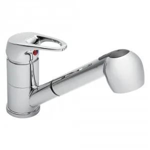 Lawson Sink Mixer With Pullout And Veggie Spray | Made From Nylon/Brass In Chrome Finish By Raymor
