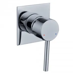 Projix Mk2 Bath/Shower Mixer (Square Wall Plate) Pin Lever | Made From Brass In Chrome Finish By Raymor