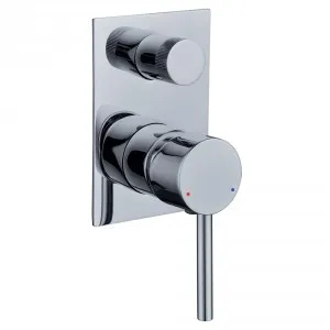 Projix Mk2 Pin Lever Square Wall Mixer With Diverter | Made From Brass In Chrome Finish By Raymor