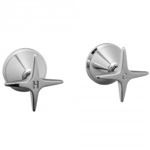 Atlanta Wall Top Assemblies (Pair) | Made From Brass In Chrome Finish By Raymor