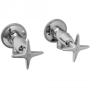 Atlanta Washing Machine Cocks (Pair) | Made From Brass In Chrome Finish By Raymor