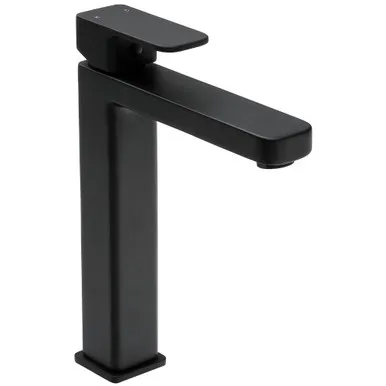 Sigma Vessel Tower Basin Mixer Matte 4Star | Made From Nylon/Brass In Black By Raymor