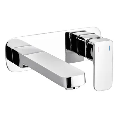Sigma Wall Basin/Bath Mixer Set 220mm Spout 4Star | Made From Brass In Chrome Finish By Raymor
