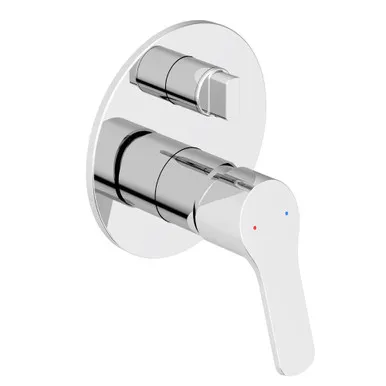Taylor Wall Mixer With Diverter | Made From Brass In Chrome Finish By Raymor