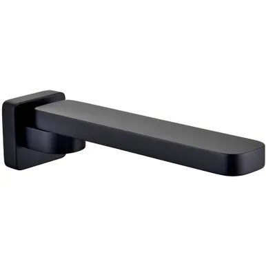 Sigma Bath Wall Swivel Spout 220mm | Made From Brass In Black By Raymor