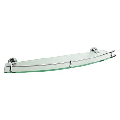 Projix Glass Shelf 610mm | Made From Glass/Zinc In Chrome Finish By Raymor