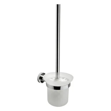 Projix Toilet Brush & Holder | Made From Glass/Zinc In Chrome Finish By Raymor