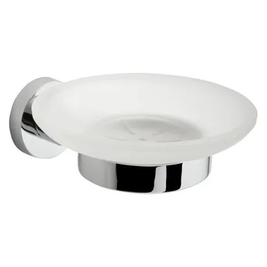 Projix Soap Dish | Made From Glass/Zinc In Chrome Finish By Raymor