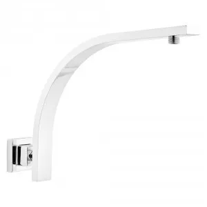 Rectangle Wall Curved Shower Arm | Made From Brass In Chrome Finish By Raymor
