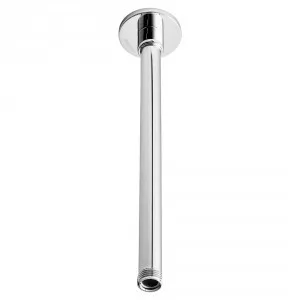 Shower Arm Ceiling Dropper With Round Flange 300mm | Made From Brass In Chrome Finish By Raymor