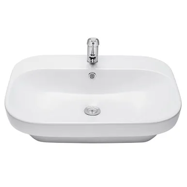Alpha Semi-Inset Basin 600mm X 460mm 1 Tap Hole | Made From Vitreous China In White By Raymor