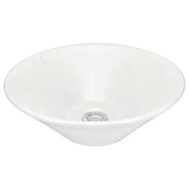 Albany Counter Top Round Basin With Pop-Up Nth | Made From Vitreous China In White By Raymor