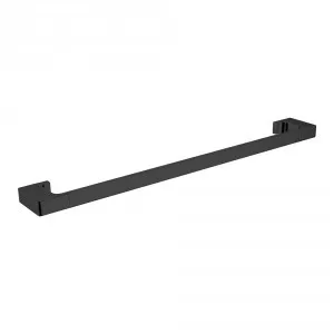 Edge II Single Towel Rail 635mm | Made From Brass In Black By Raymor