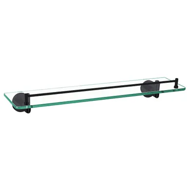 Boston II Glass Shelf 530mm | Made From Brass/Glass In Black By Raymor