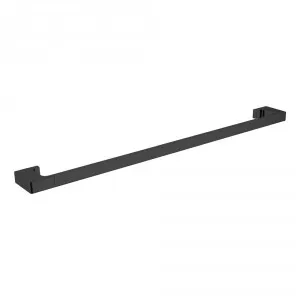 Edge II Single Towel Rail 785mm | Made From Brass In Black By Raymor
