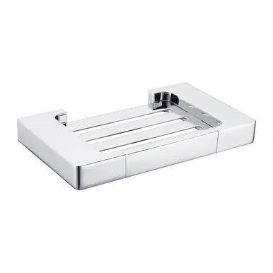 Edge II Soap Dish | Made From Brass In Chrome Finish By Raymor