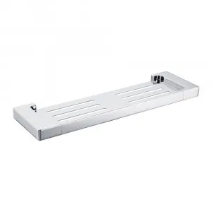 Edge II Shelf 426mm | Made From Brass In Chrome Finish By Raymor