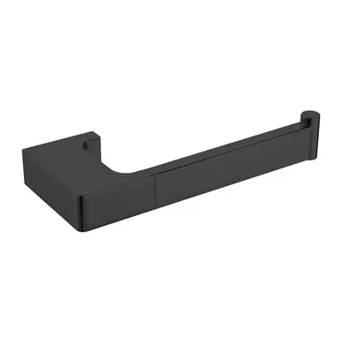 Edge II Toilet Roll Holder | Made From Brass In Black By Raymor