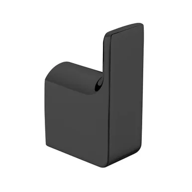 Edge II Robe Hook | Made From Brass In Black By Raymor