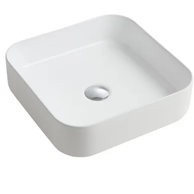 Ambition Counter Top Basin Square 400mm | Made From Vitreous China In White | 11L By Raymor