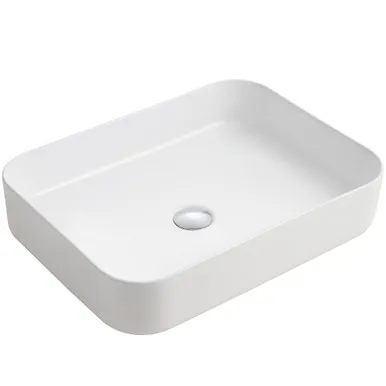 Ambition Counter Top Basin Rectangle 550mm | Made From Vitreous China In White | 16.5L By Raymor