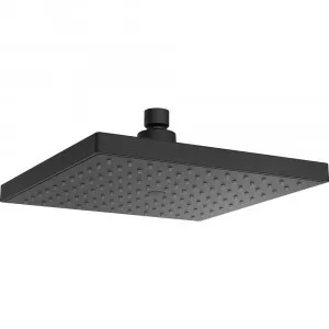 Edge II Shower Rose Square 220mm 3Star | Made From Stainless Steel/Brass/ABS In Black By Raymor