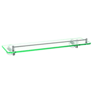 Boston II Glass Shelf 530mm | Made From Brass/Glass In Chrome Finish By Raymor