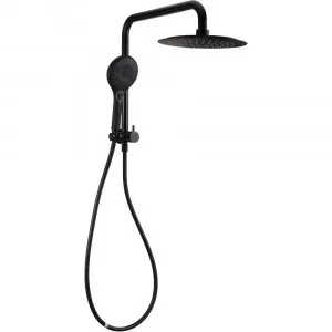 Winton Compact Dual Shower | Made From PVC/Brass/ABS In Black By Raymor