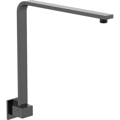 Right Angle Sqaure Shower Arm Wall | Made From Brass In Black By Raymor