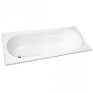Recline II Rectangle Bath 1650mm | Made From Acrylic In White By Raymor