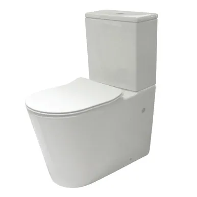 Edge II Rimless Back-To-Wall Edge Suite With Slim Seat 4Star In White By Raymor