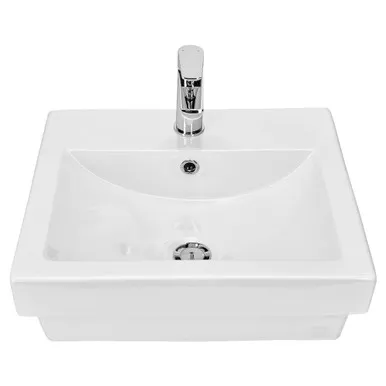 Projix Mk2 Amethyst II Semi Inset Basin 540mm X 460mm 1Th | Made From Vitreous China In White | 4.6L By Raymor