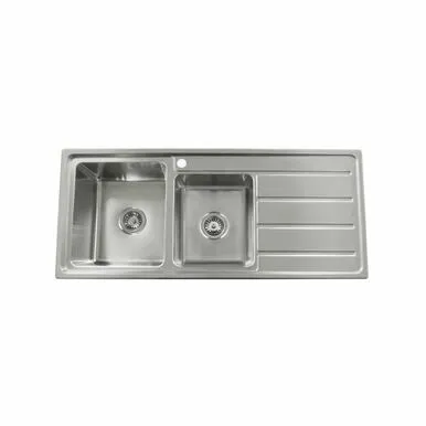 Projix 1 & 3/4 Left Hand Bowl Kitchen Sink 1 Tap Hole | Made From Stainless Steel By Raymor