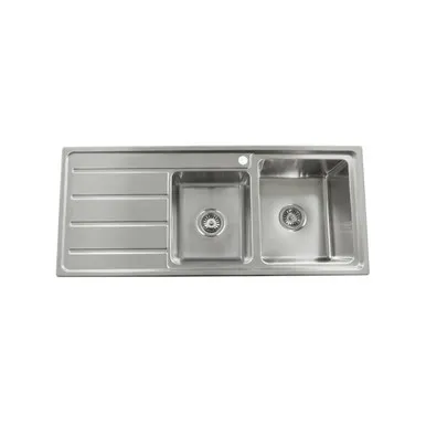 Projix 1 & 3/4 Right Hand Bowl Kitchen Sink 1 Tap Hole | Made From Stainless Steel By Raymor