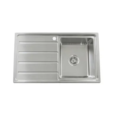 Projix Single Right Hand Bowl Kitchen Sink 1 Tap Hole | Made From Stainless Steel By Raymor