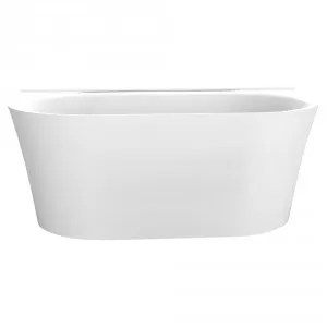 Alpha Back-To-Wall Freestanding Bath 1500mm | Made From Acrylic In White By Raymor