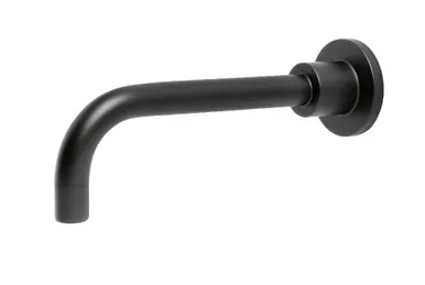 Raven Bath Or Basin Wall Spout 200mm | Made From Brass In Black By Raymor