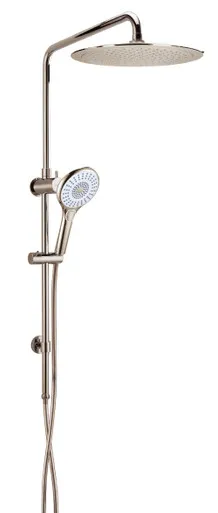 Winton Dual Shower | Made From PVC/Brass/ABS In Brushed Nickel By Raymor