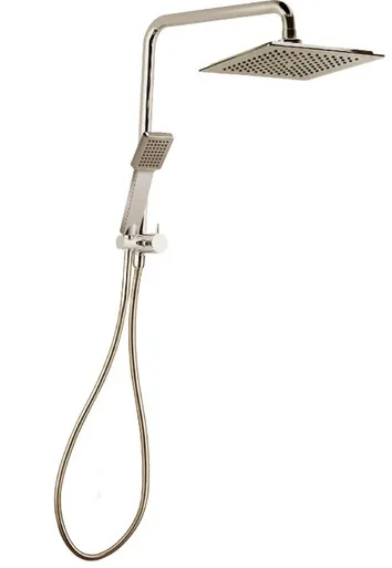 Winton Compact Dual Shower | Made From PVC/Brass/ABS In Brushed Nickel By Raymor