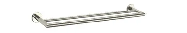 Boston II Double Towel Rail 850mm | Made From Brass In Brushed Nickel By Raymor