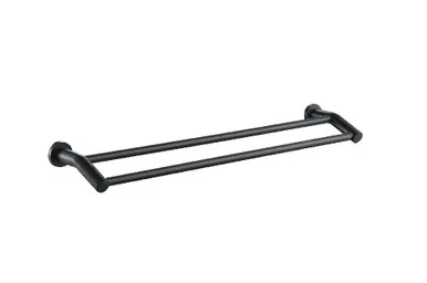 Projix Double Towel Rail 630mm | Made From Stainless Steel/Zinc In Black By Raymor