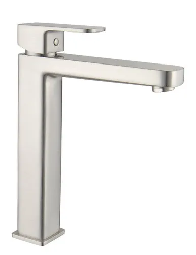 Sigma Tower Basin Mixer | Made From Brass In Brushed Nickel By Raymor